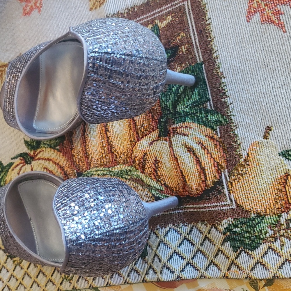 👠 Nina Fern GM Pewter Glitter 2" 8m heels - Picture 8 of 12